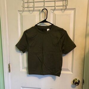A New Day Olive Cropped T-Shirt